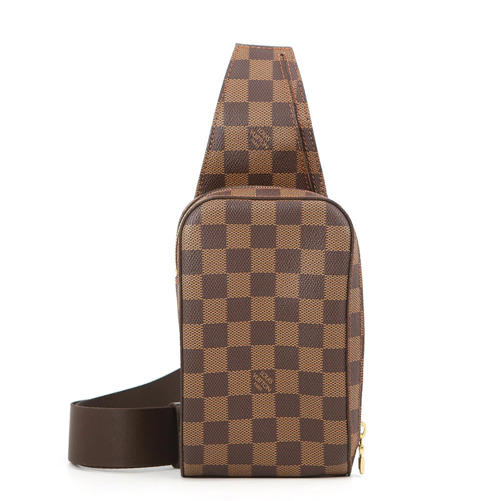 Louis Vuitton Damier Ebene Brown Geronimos Body Bag Shoulder Waist Pouch